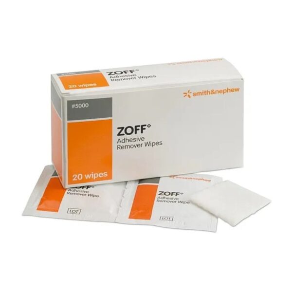 Zoff Adhesive Remover 20 Wipes - To Remove Adhesive Dressings/Tapes/Residues-
