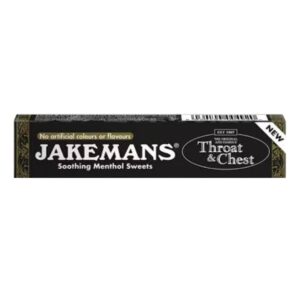 Jakemans Throat and Chest Menthol Sweets ( Flavours) 1 Stick pack-