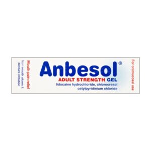 Anbesol Adult Strength Gel - 10g - | Mouth Ulcers | Denture Sores | Numbing