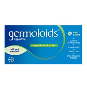 Germoloids Suppositories - Relieves Discomfort, Itching & Pain-(12 Suppositories)