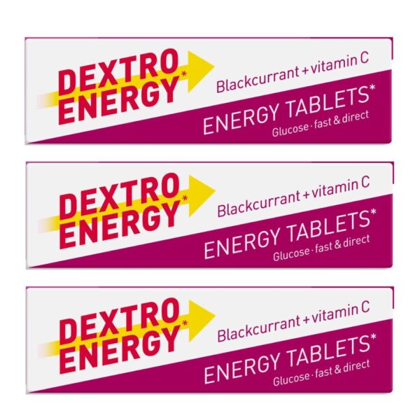 Dextro Energy Tablets Blackcurrant + Vitamin C - 47g - Pack Of 3 -