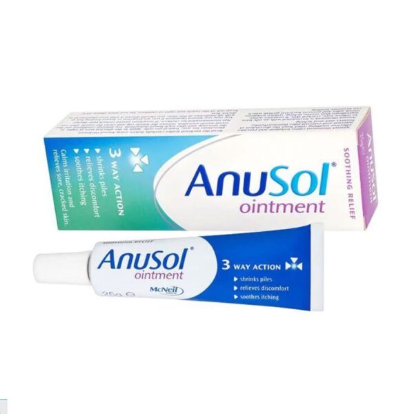 Anusol Cream/Ointment/Suppositories Shrinks, relieves discomfort Itching & pain- (Ointment 25g)
