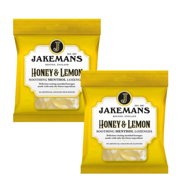 Jakemans Honey & Lemon 73g Bag x 2 Pack