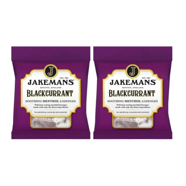 Jakemans Blackcurrant Sweets 73g Bag - 2 Pack -