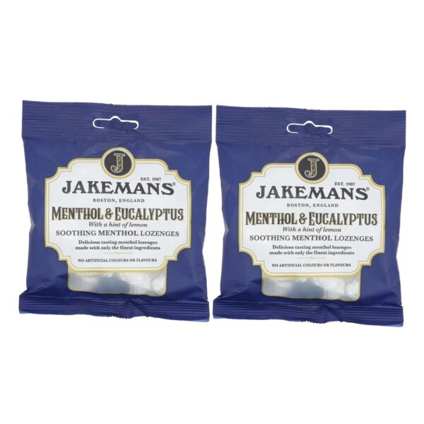 Jakemans Eucalyptus Sweets 73g Bag - 2 Pack -