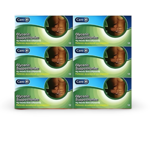 Care Glycerin Suppositories 4g Adult Constipation Relief 6 packs (6x12)