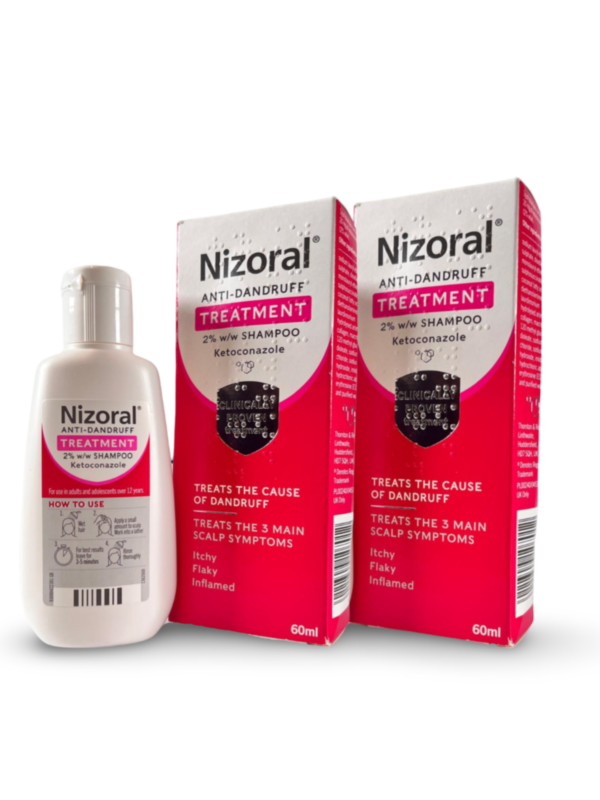 Nizoral Anti-Dandruff Shampoo, Treats and Prevents Dandruff - 60ml - Pack Of 2