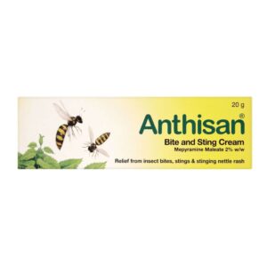 Anthisan Bite & Sting Cream 20g -Triple Action Against Pain and Itching -