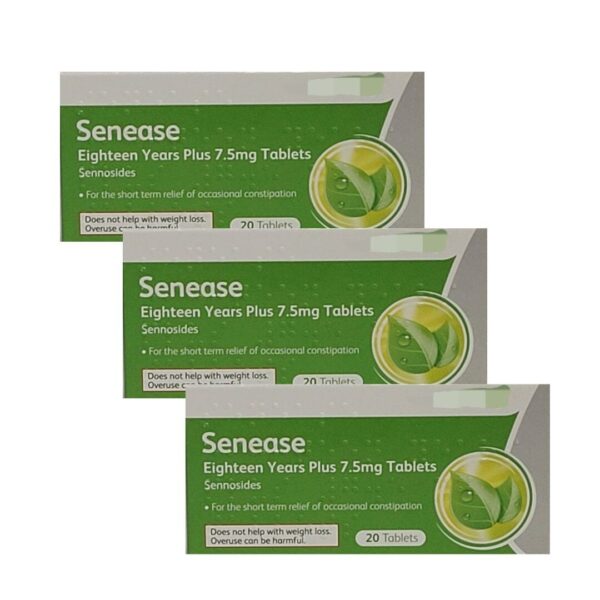 Senease Laxative 7.5mg - Relieve Occasional Constipation - 60 Tablets -