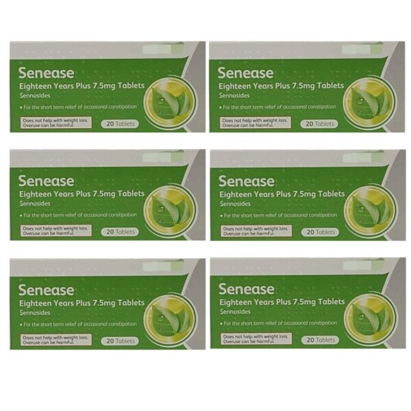 Senease Laxative 7.5mg - Relieve Occasional Constipation - 120 Tablets -