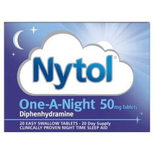 Nytol Tablets - One - A - Night - 50mg Sleep Aid -20 Tablets (Max 1 pack)