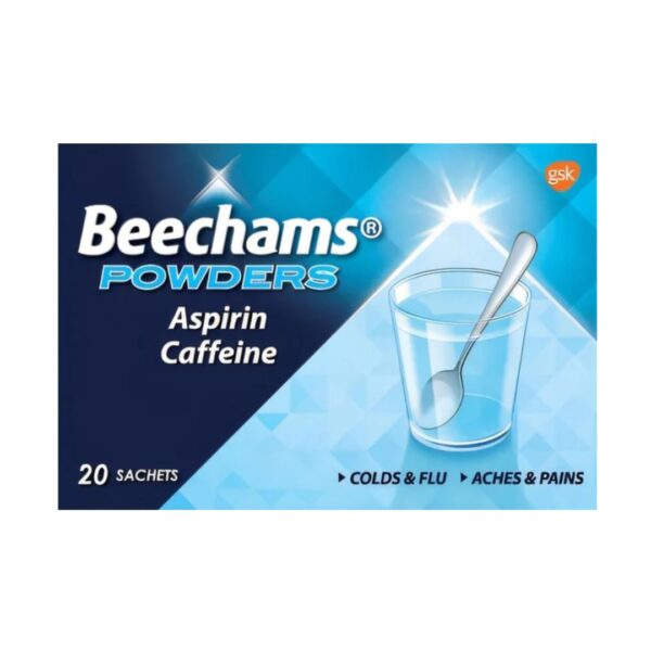 Beechams Powders - For Cold/Flu/Aches/Pain - 20 Sachets.