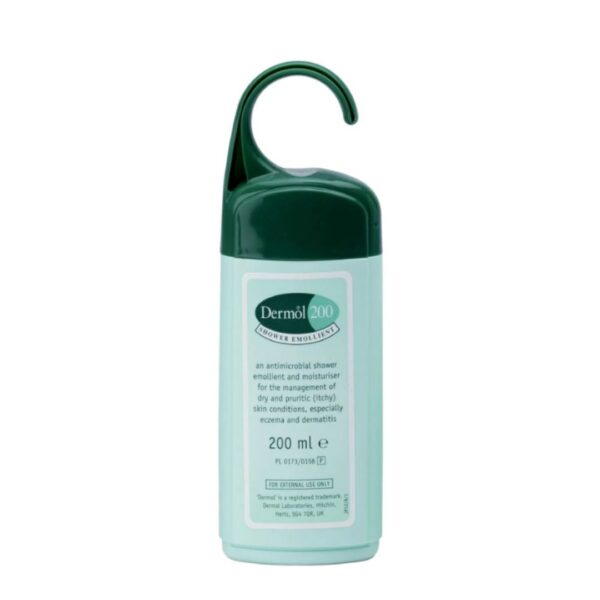 Dermol Shower Emollient 200 ml-reats & Prevents Dry/Itchy Skin-Eczema/Dermatitis