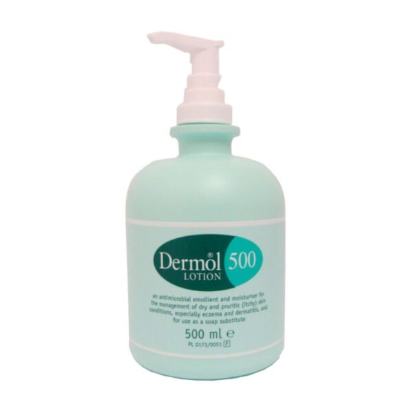 Dermol Lotion 500ml - Treats/Prevents Dry & Itchy Skin, In Eczema/Dermatitis.