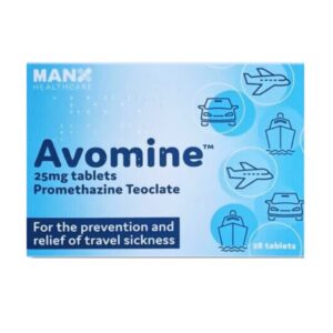 Avomin Tablets 25mg-To Prevent & Treat Travel Sickness/28 Tablets.