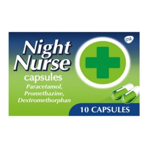 Night Nurse For The Treatment Of Cold/Flu - 10 Capsules -