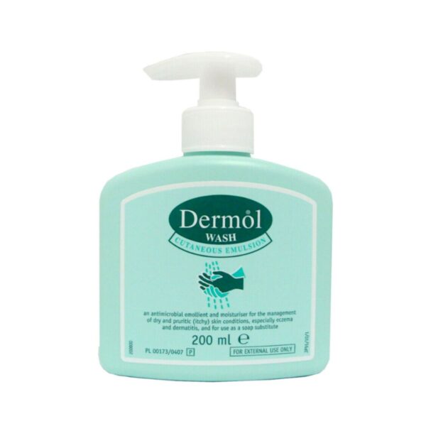 Dermol Wash 200ml-Soap Substitute-Cleans Gently The Dry & Sensitive Skin.