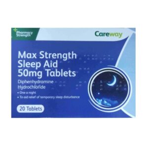 Careway Max Strength Sleep Aid 50mg - 20 Tablets - MAX ORDER QTY 1