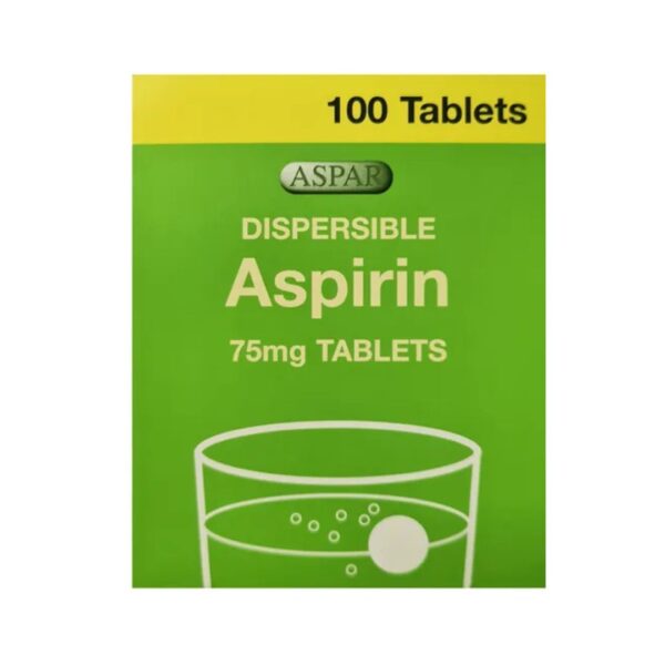 100 Pack Dispersible Aspirin Tablets 75mg MAX 1 PER CUSTOMER (Brands May Vary)
