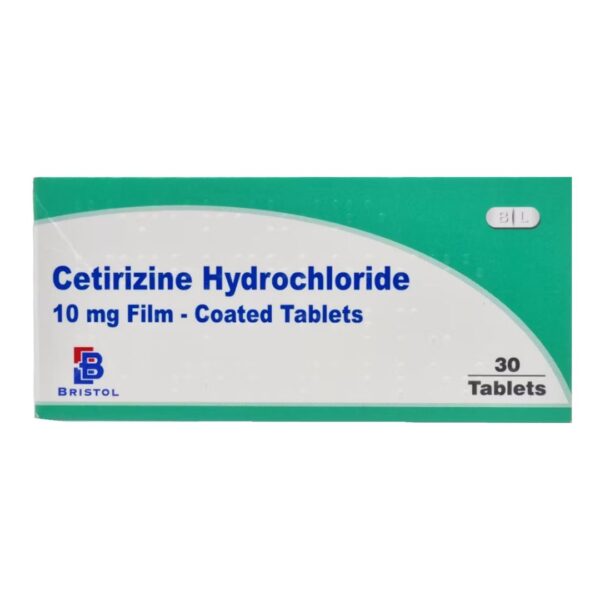 Cetirizine Hydrochloride Hayfever Skin Allergy Tablets (30 Tablets) Bristol