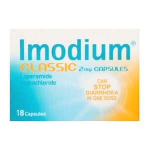IMODIUM CLASSIC CAPS 2MG Pack of 18 Capsules.