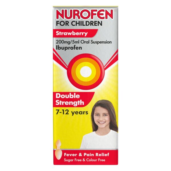Nurofen For Children Oral Susp -Strawberry Flavour 7-12 Years- 200mg/5ml - 100ml